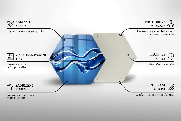 Skleněná deska do kuchyně Abstrakce tekutin