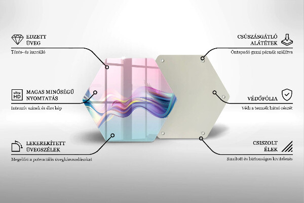 Skleněná deska do kuchyně Pastelové abstrakce