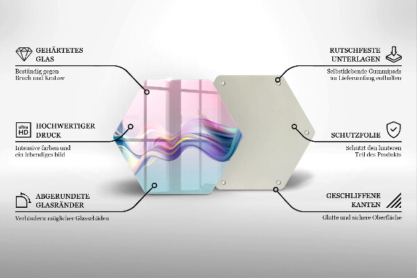 Skleněná deska do kuchyně Pastelové abstrakce