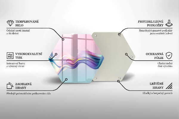 Skleněná deska do kuchyně Pastelové abstrakce