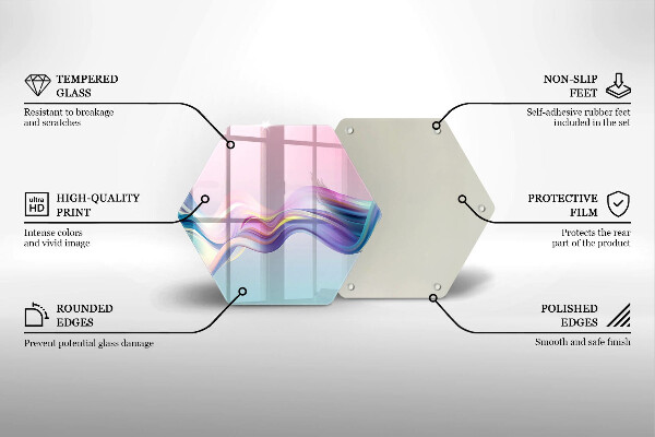Skleněná deska do kuchyně Pastelové abstrakce