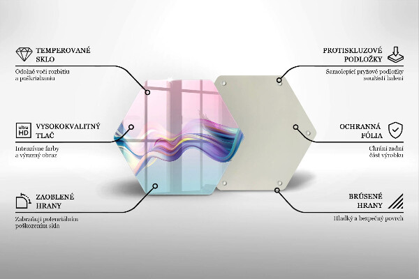 Skleněná deska do kuchyně Pastelové abstrakce