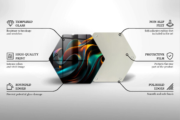 Skleněná deska do kuchyně Barevná abstrakce