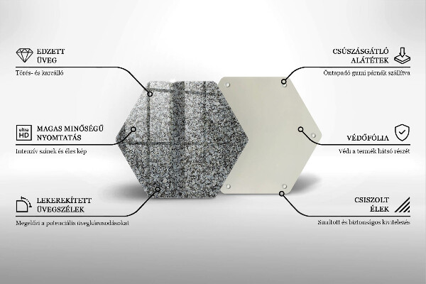 Skleněná deska do kuchyně Textura kamene