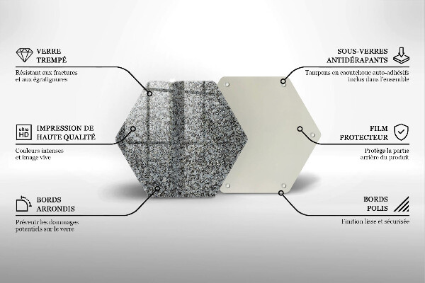 Skleněná deska do kuchyně Textura kamene