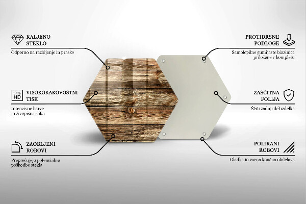 Skleněná deska do kuchyně Textura dřevěného prkna
