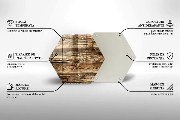 Skleněná deska do kuchyně Textura dřevěného prkna