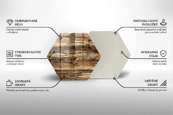 Skleněná deska do kuchyně Textura dřevěného prkna