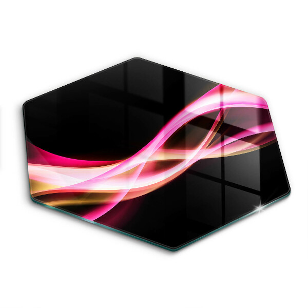 Skleněná deska do kuchyně Abstraktní neonový kouř