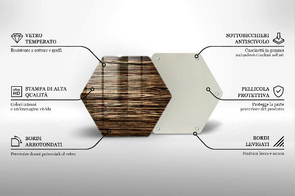 Skleněná deska do kuchyně Textura dřeva