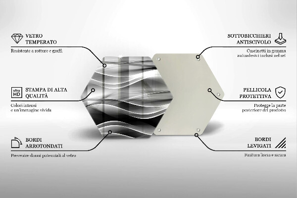 Skleněná deska do kuchyně Abstraktní linie kouře