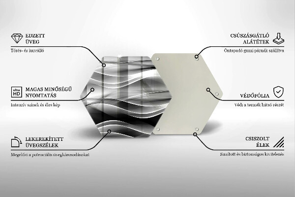 Skleněná deska do kuchyně Abstraktní linie kouře