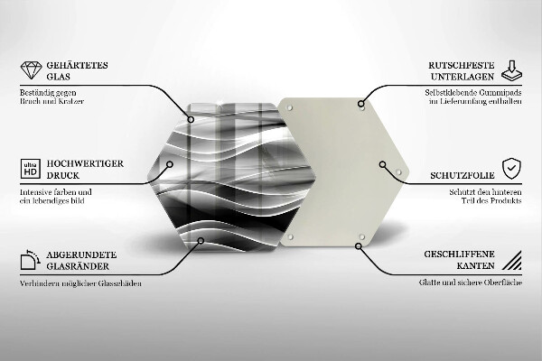 Skleněná deska do kuchyně Abstraktní linie kouře