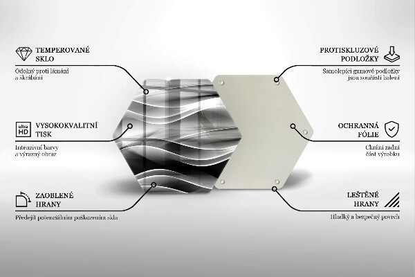 Skleněná deska do kuchyně Abstraktní linie kouře