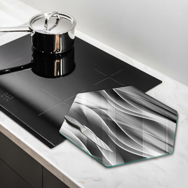 Skleněná deska do kuchyně Abstraktní linie kouře