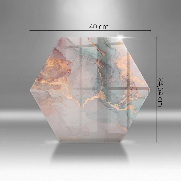 Skleněná krájecí deska Mramor se zlatem