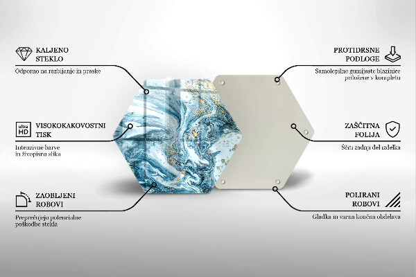 Skleněná deska do kuchyně Struktura se zlatem