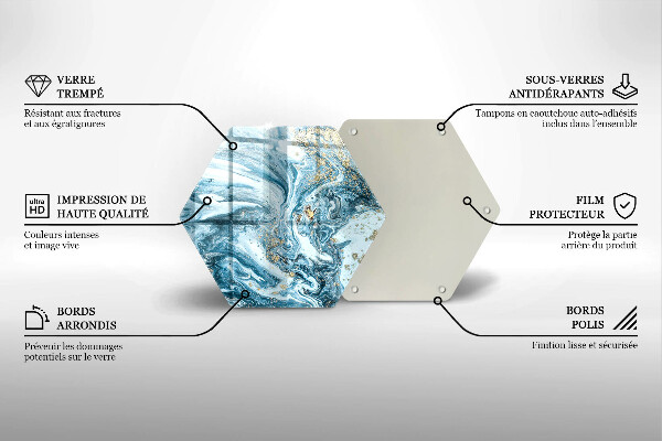 Skleněná deska do kuchyně Struktura se zlatem