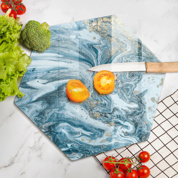 Skleněná deska do kuchyně Struktura se zlatem