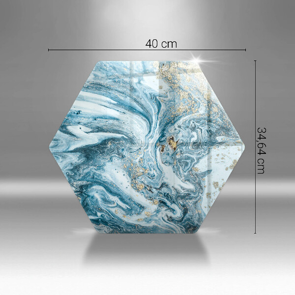 Skleněná deska do kuchyně Struktura se zlatem