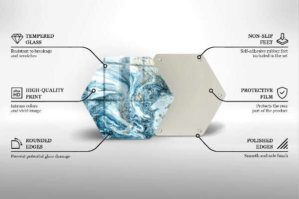 Skleněná deska do kuchyně Struktura se zlatem