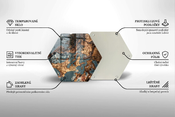 Skleněná deska do kuchyně Zlatá skalní struktura