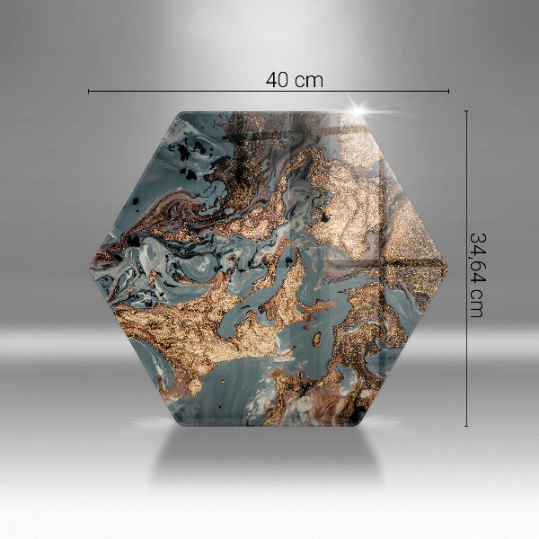 Skleněná deska do kuchyně Zlatá skalní struktura