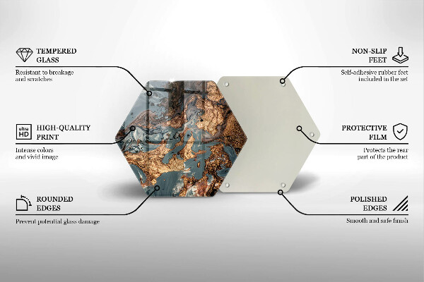 Skleněná deska do kuchyně Zlatá skalní struktura