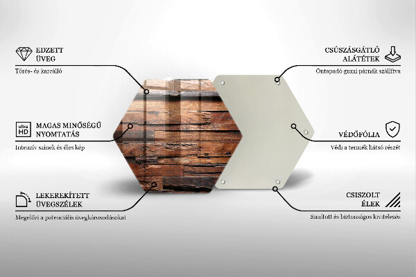 Skleněná krájecí deska Dekorativní dřevěné desky