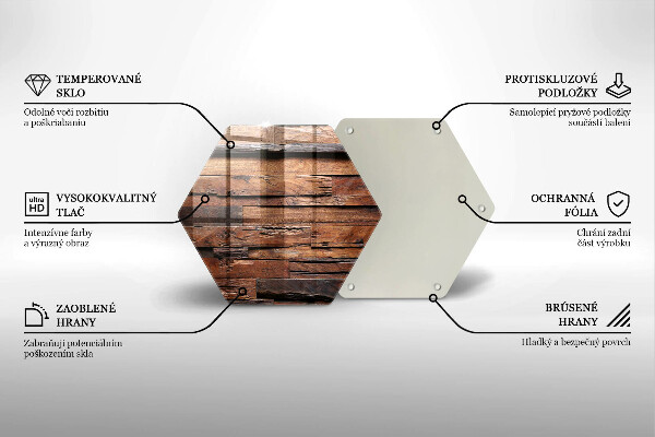 Skleněná krájecí deska Dekorativní dřevěné desky