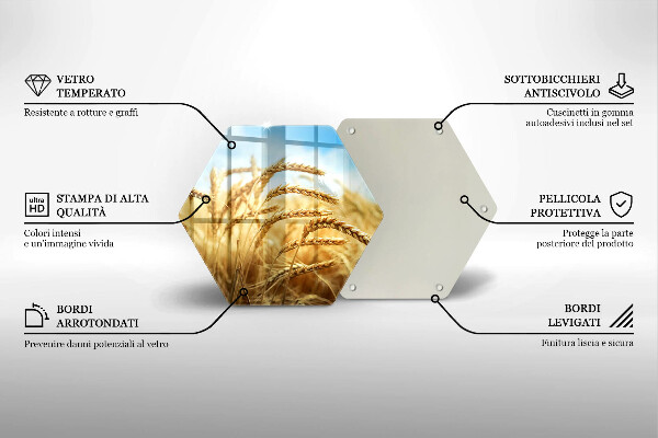 Skleněná deska do kuchyně Klasy obilovin na poli