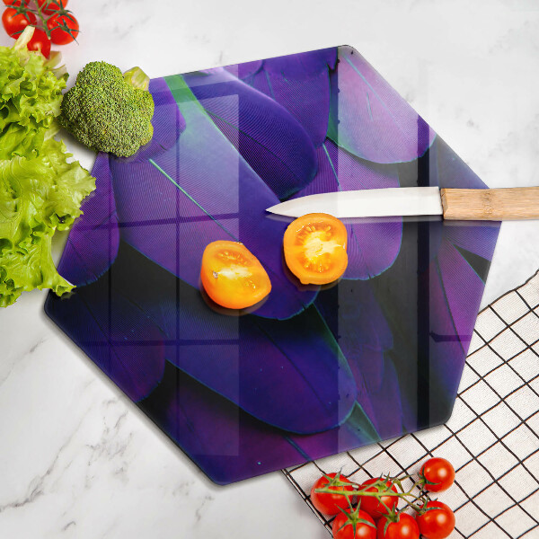 Skleněná deska do kuchyně Neonové peří