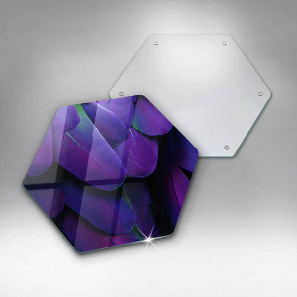 Skleněná deska do kuchyně Neonové peří