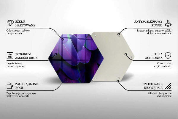 Skleněná deska do kuchyně Neonové peří