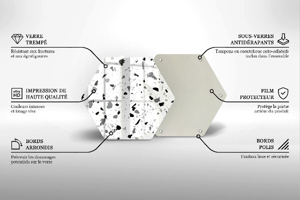 Skleněné krájecí prkénko Dekorativní kamenina