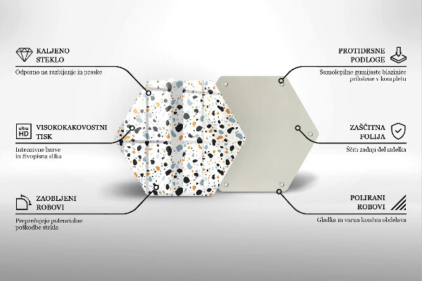 Skleněná deska do kuchyně Dekorativní kamenina
