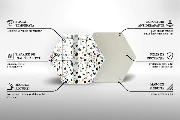 Skleněná deska do kuchyně Dekorativní kamenina