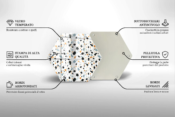 Skleněná deska do kuchyně Dekorativní kamenina