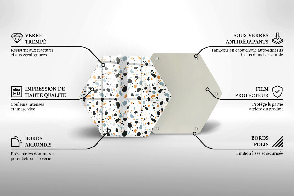 Skleněná deska do kuchyně Dekorativní kamenina
