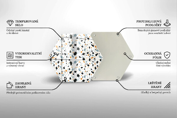 Skleněná deska do kuchyně Dekorativní kamenina