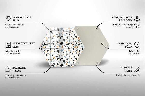 Skleněná deska do kuchyně Dekorativní kamenina