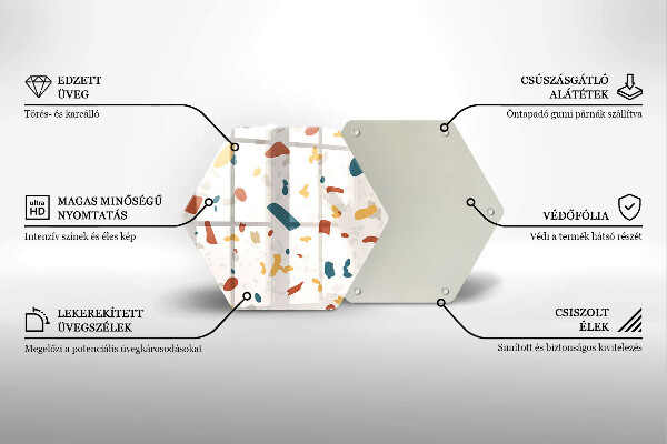 Skleněná deska do kuchyně Dekorativní kamenina