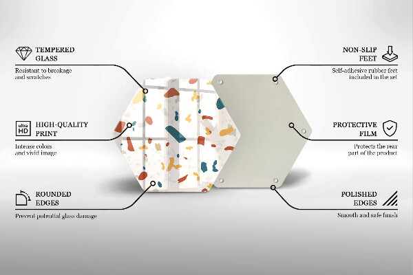 Skleněná deska do kuchyně Dekorativní kamenina