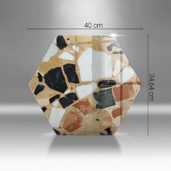 Skleněná deska do kuchyně Dekorativní kameny talíř