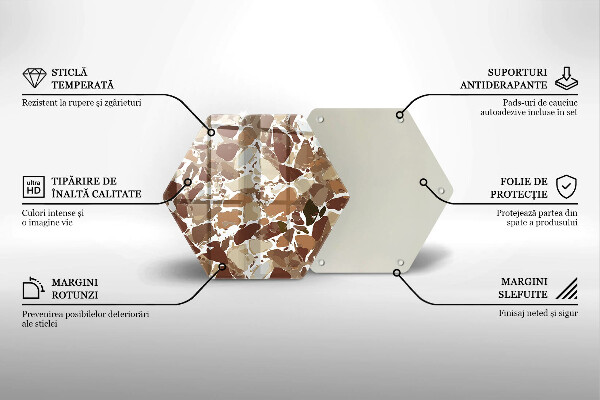 Skleněná deska do kuchyně Kamenné dekorativní skvrny