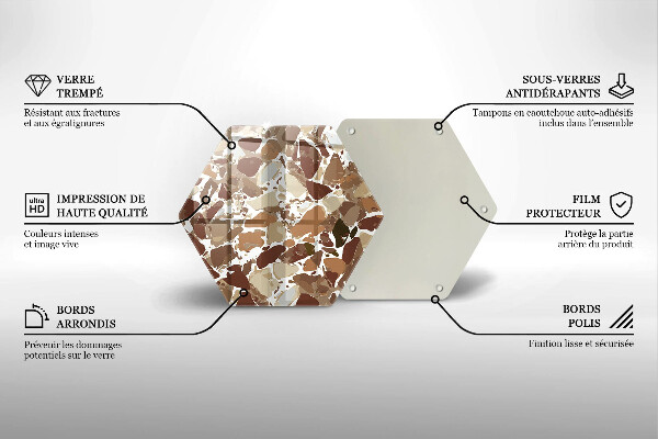 Skleněná deska do kuchyně Kamenné dekorativní skvrny