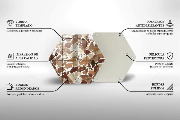 Skleněná deska do kuchyně Kamenné dekorativní skvrny