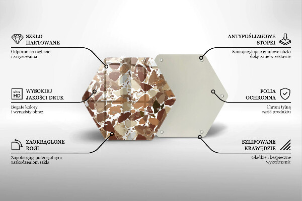 Skleněná deska do kuchyně Kamenné dekorativní skvrny