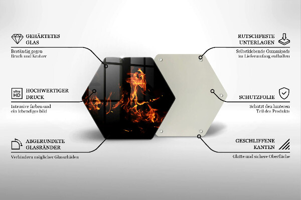 Skleněná deska do kuchyně Zapal živý plamen