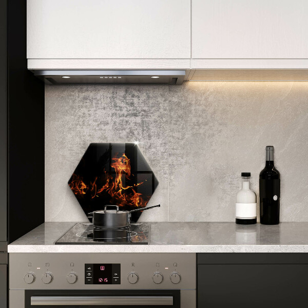 Skleněná deska do kuchyně Zapal živý plamen